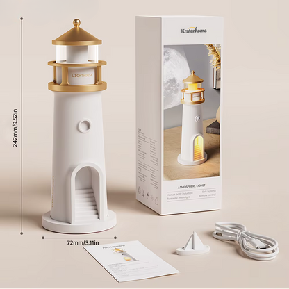 MoonCast™ | Lighthouse Night Light, Moon Projector & Bluetooth Speaker
