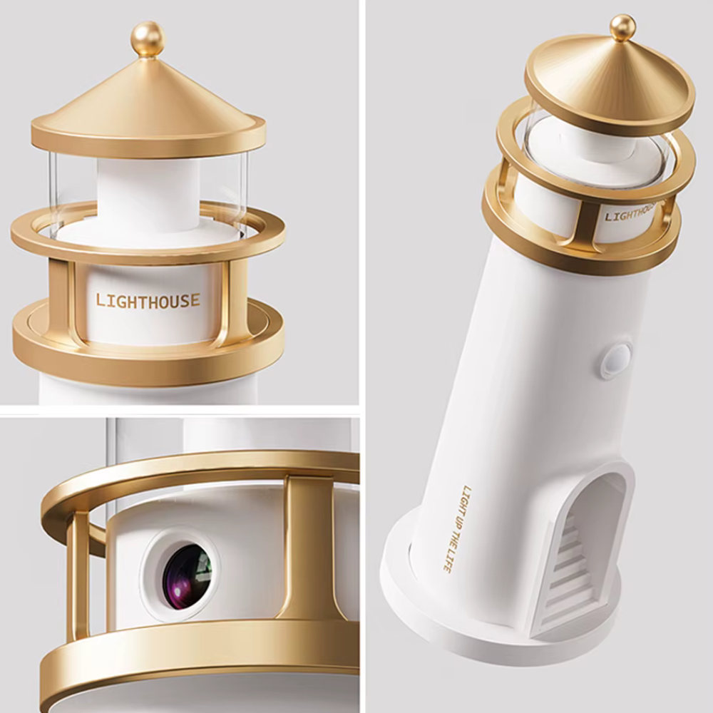 MoonCast™ | Lighthouse Night Light, Moon Projector & Bluetooth Speaker