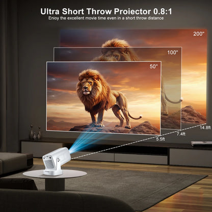Salange HY260 PRO Auto Focus Projector | Native 1080P, 4K Support, 330 ANSI, Android 11, WiFi6, BT5.4 & Voice Remote.