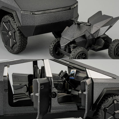 Cybertruck Diecast Toy Car 1:32 | Alloy Model with Lights, Sound & Pull-Back Action for Kids & Collectors.