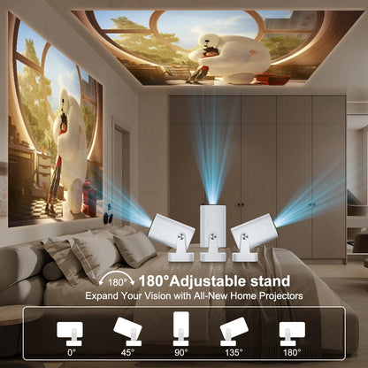 Salange HY260 PRO Auto Focus Projector | Native 1080P, 4K Support, 330 ANSI, Android 11, WiFi6, BT5.4 & Voice Remote.